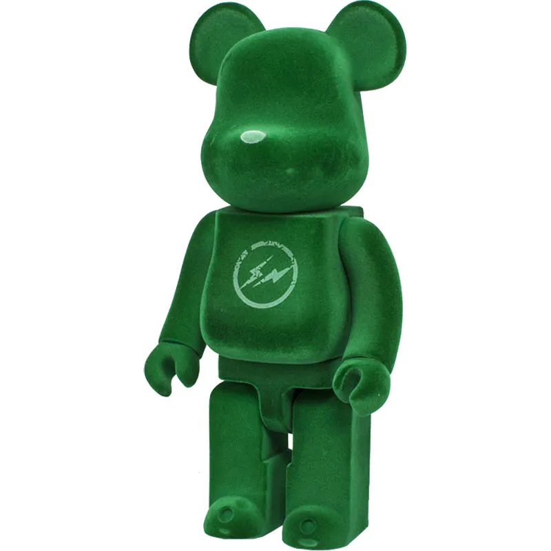 Bearbrick violent bear building blocks green flocking
