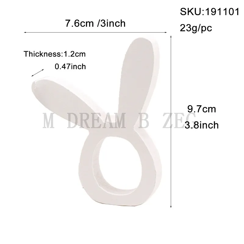 Rabbits Decor: Unfinished Wooden Rabbit Ear Napkin Rings DIY Craft