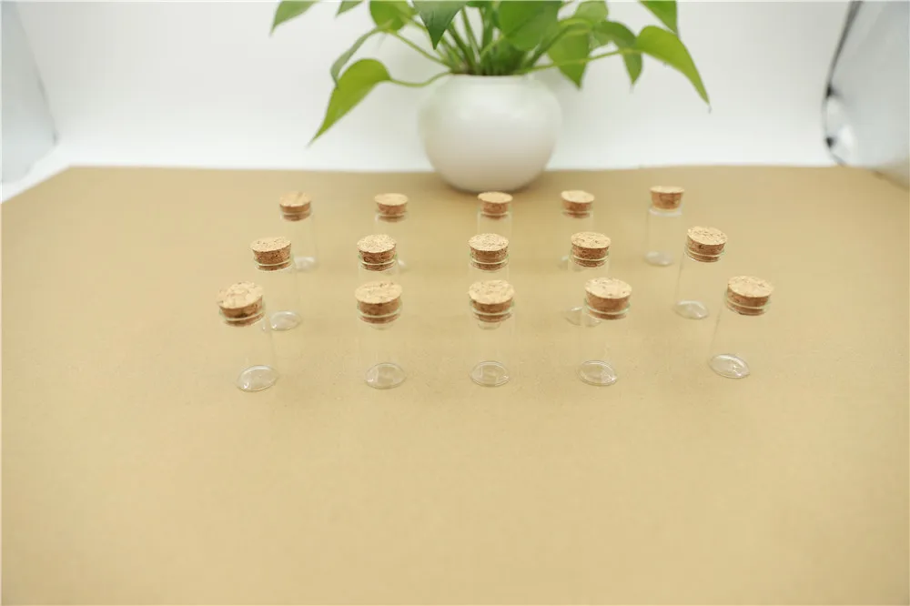 100pcs Glass Bottle 22mm Test Tube Cork Stopper Mini Spice Bottles Container Small DIY Jars Vials Tiny Bottles glass (5)