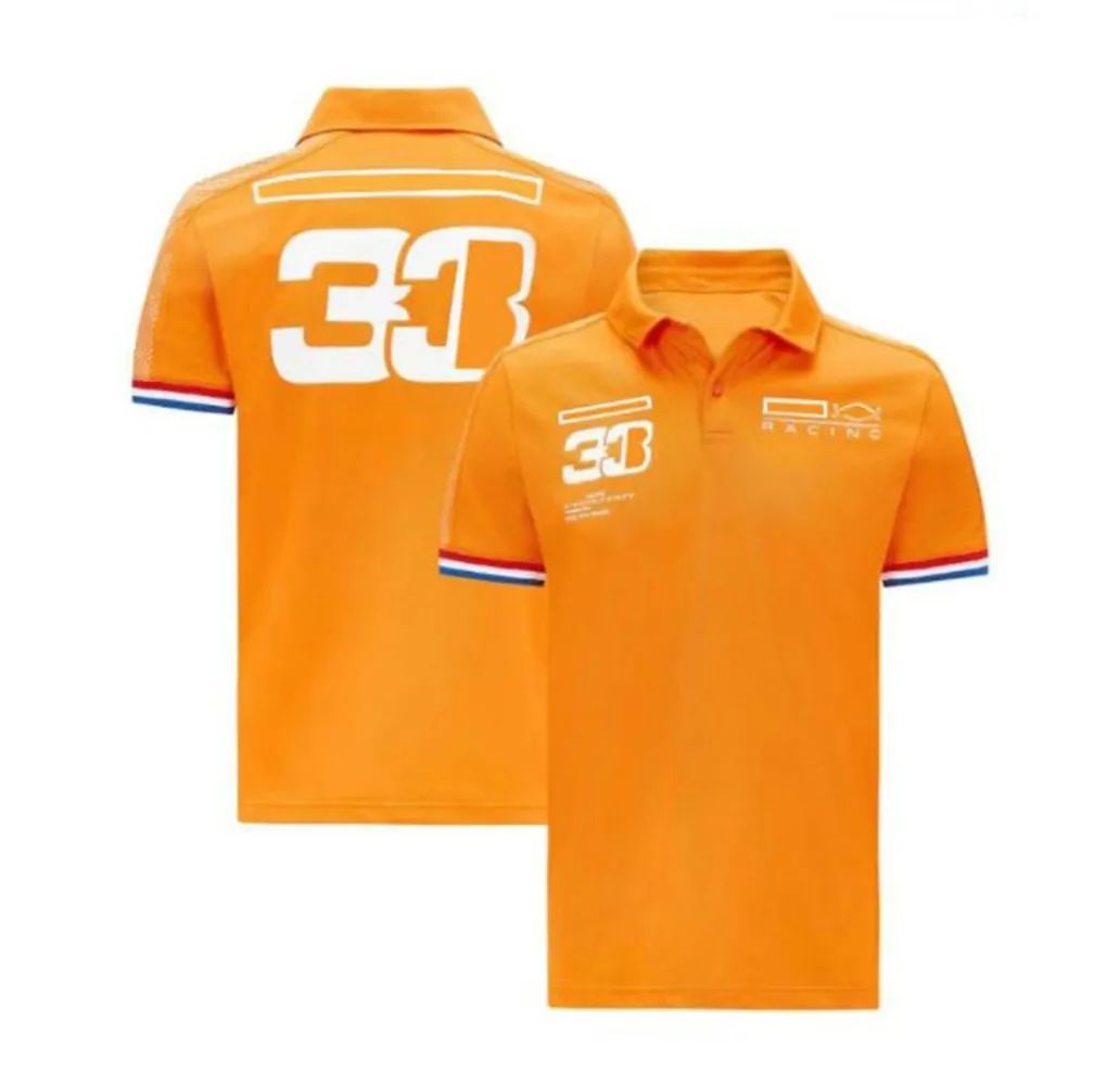F1 Team Polo Jersey 2021 Sports T-shirt Terno de corrida Fórmula um lapela de manga curta Mesma personalização