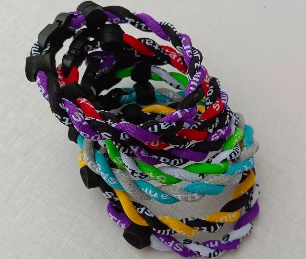 2022 Titanium Sport Accessories mix colors 50pcs new sale in stock baseball stitching bracelets for sports twist three rope bracelet, baseballs ropes bracelets