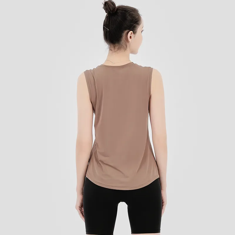 Chaleco de Yoga camiseta colores sólidos espalda cruzada mujer moda al aire libre Yoga tanques deportes correr gimnasio Tops ropa