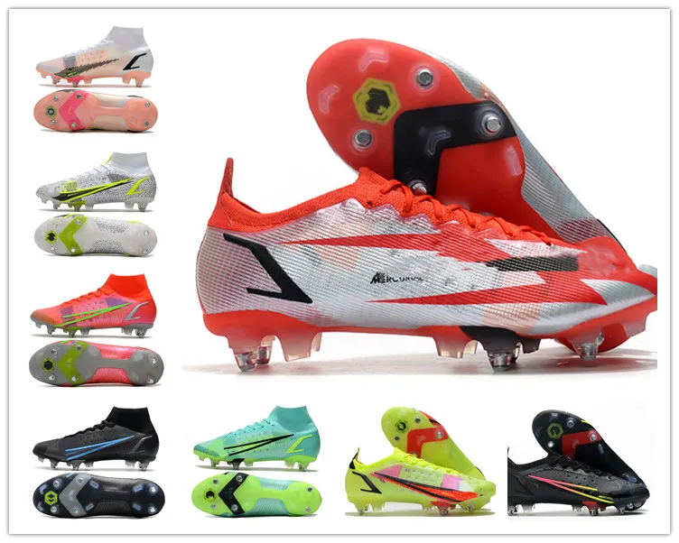 Superfly Viii 8 Elite Sg Pro Anti Clog Soccer Shoes Xiv New Season Dragonfly Cr7 Ronaldo Rawdacious Impulse Hombres Mujeres Niños Botas altas de fútbol Tacos Us6.5-11