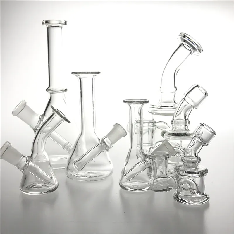 10mm 14mm Female Mini Glass Bong Water Pipes Pyrex Hookah Oil Rigs Smoking Bongs Thick Heady Recycler Rig for Smoke highest quality