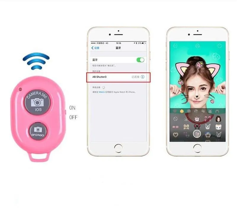 Bluetooth Remote Shutter Camera Control Self Timer FOR Iphone Android Ios Smart Phone OPP
