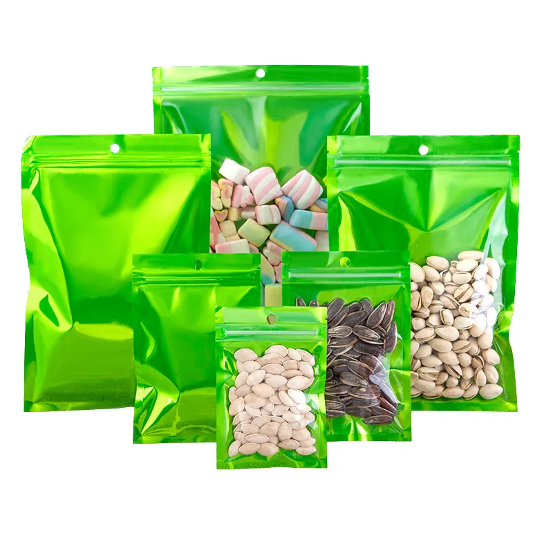 Wholesale 1000 Pack Green Resealable Flat Zipper Lock Aluminum