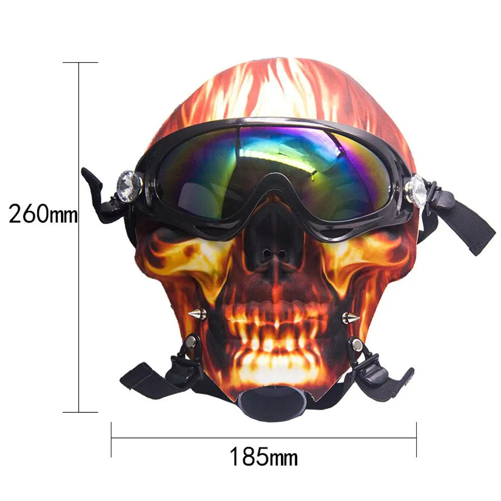 Nargile Silikon Gaz Maskesi Bong Sigara Yaratıcı Kafatası Desen Akrilik Su Borusu Güneş Gözlüklü Kuru Herb Yağ Burner İşlevli İşlevli