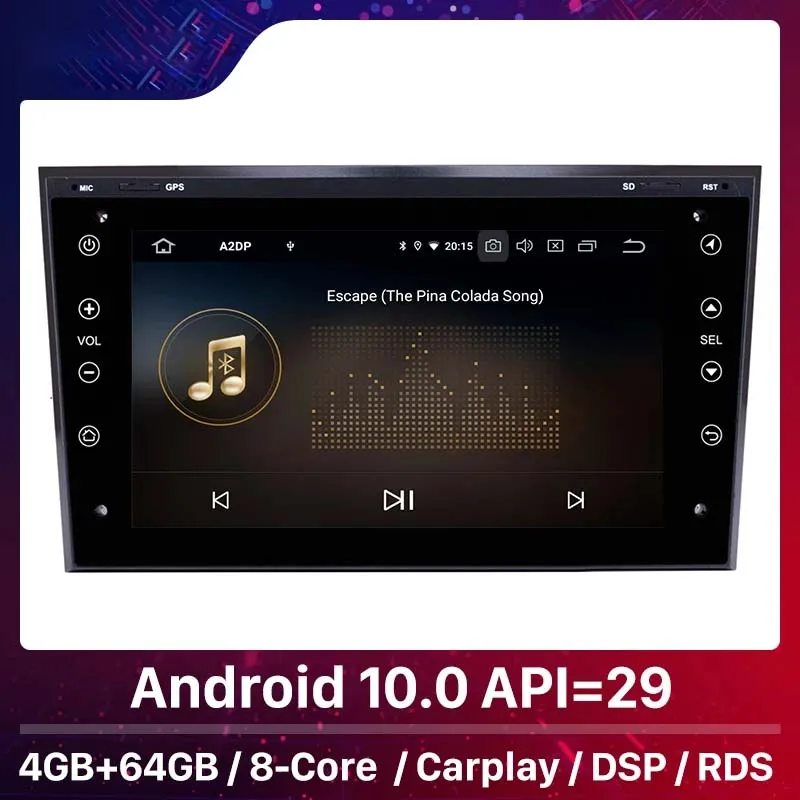 Carro DVD Rádio Multimídia Video Player GPS para 2006-2011 OPEL CORSA Android 10.0 2GB + 32GB DSP IPS Carplay