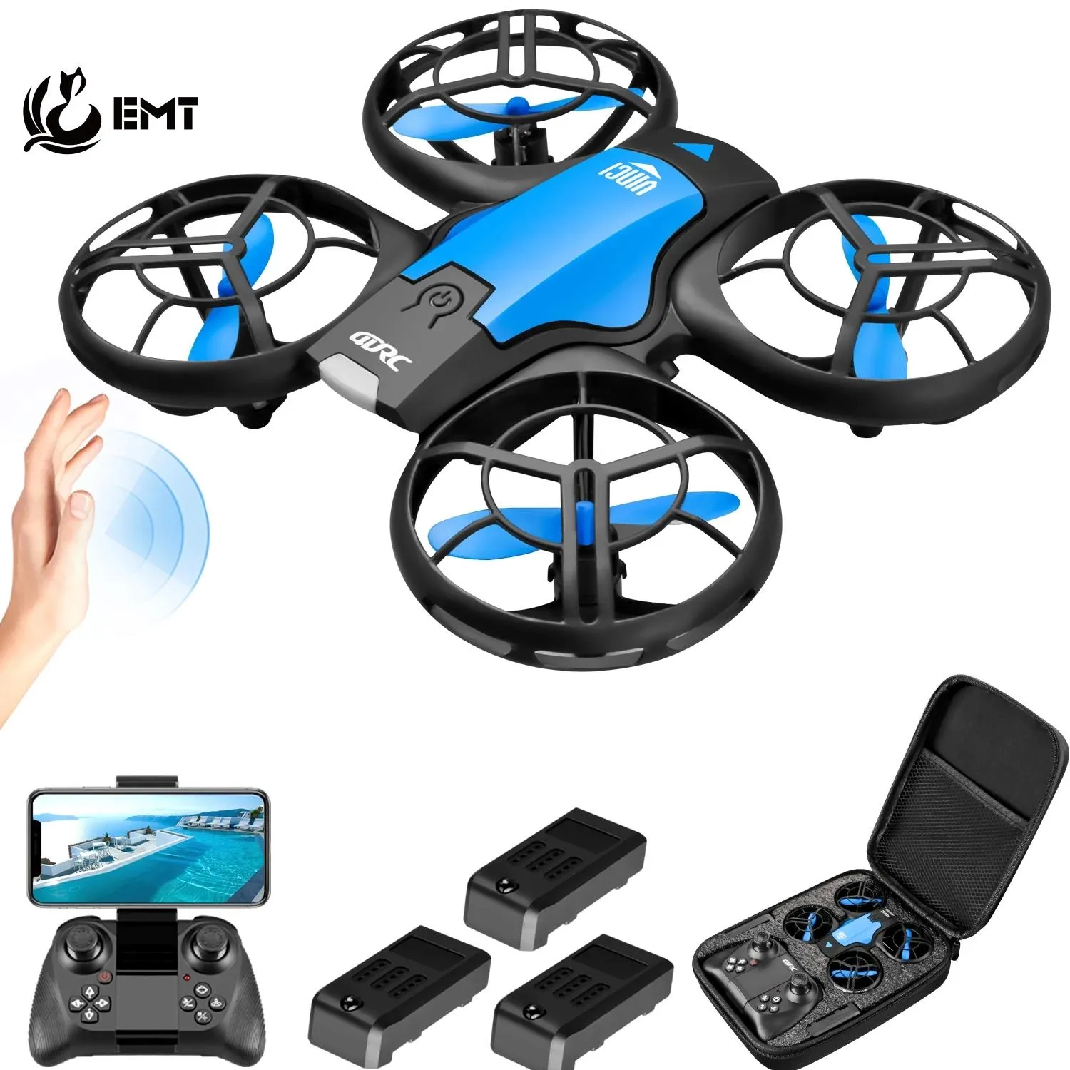 M9 Dron z kamerą 4K dla dorosłych Mini samolot indukcyjny Dzieciak Zdalnie sterowany samolot Zabawka Podczerwień Wyczuwanie ręczne Quadcopter Prezent na boże narodzenie WIFI FPV Tor lotu V8 3-1