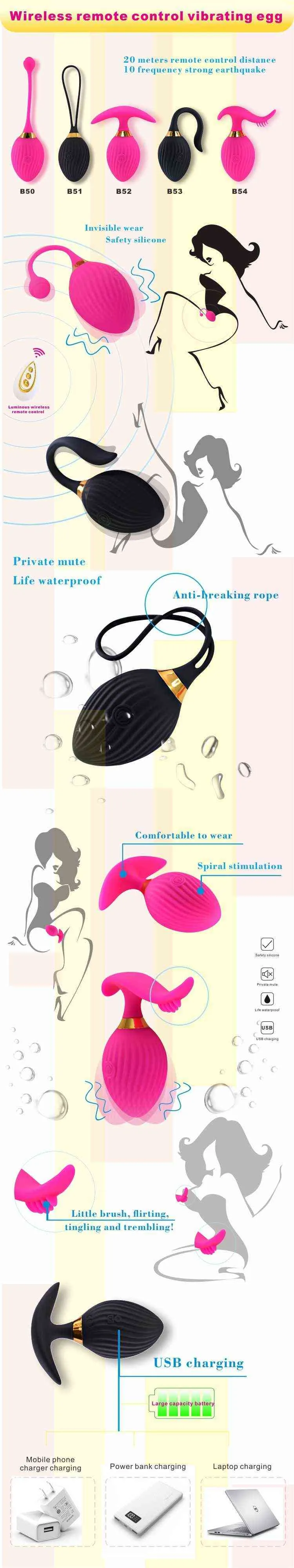 NXY Eggs SSTINT vibratore plug anale in silicone con telecomando senza fili massaggiatore prostatico giocattoli sessuali per W_voghion.com