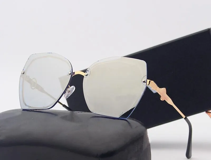Модные дизайнер Солнцезащитные очки Goggle Beach Солнцезащитные Очки для Человек Женщина Безрамные Солнцезащитные Очки без растязмы 5 Цвет По желанию Хорошее качество