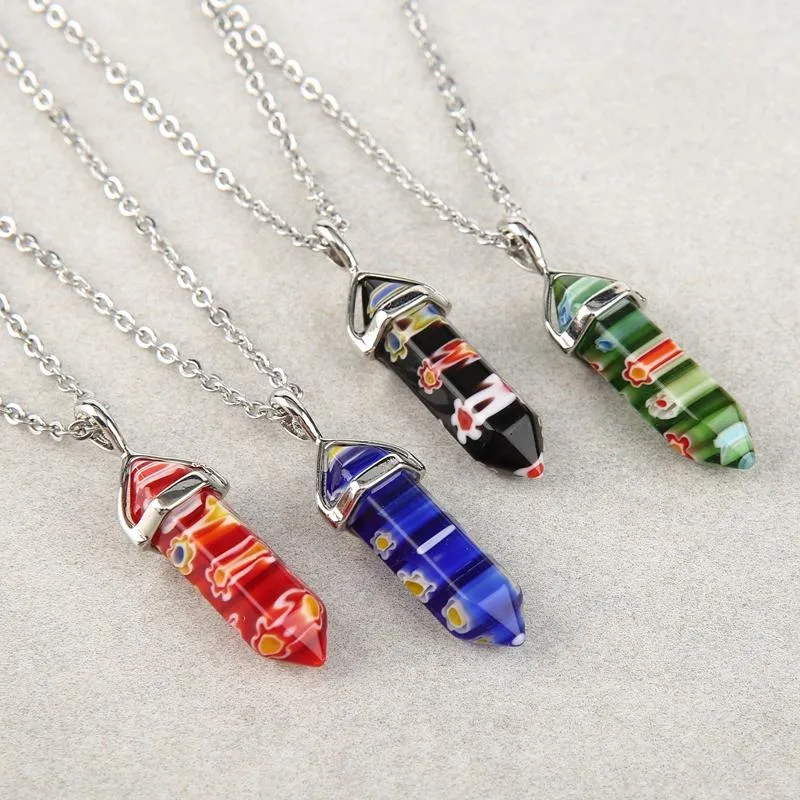 Chokers Natural Crystal Creativity Flower Liuli Pendant Necklace Fashion Jewelry