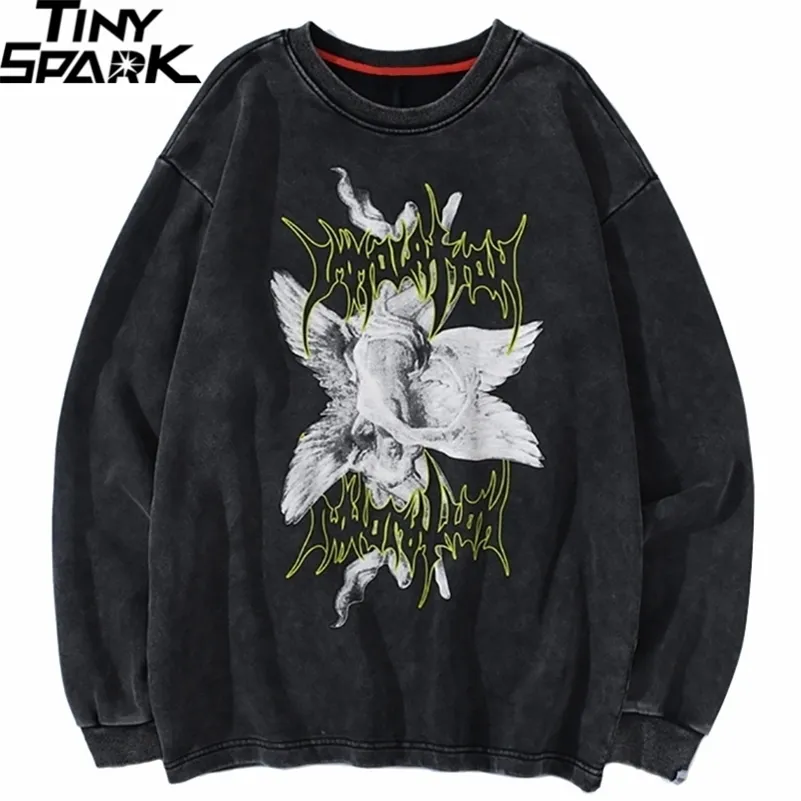 Save Big on Bulk Harajuku Hip Hop Hoodie Hip Hop Hoodies Fallen Angel  Graphic Pullover, Harajuku Style Loose Cotton Sweatshirt For Men, Autumn