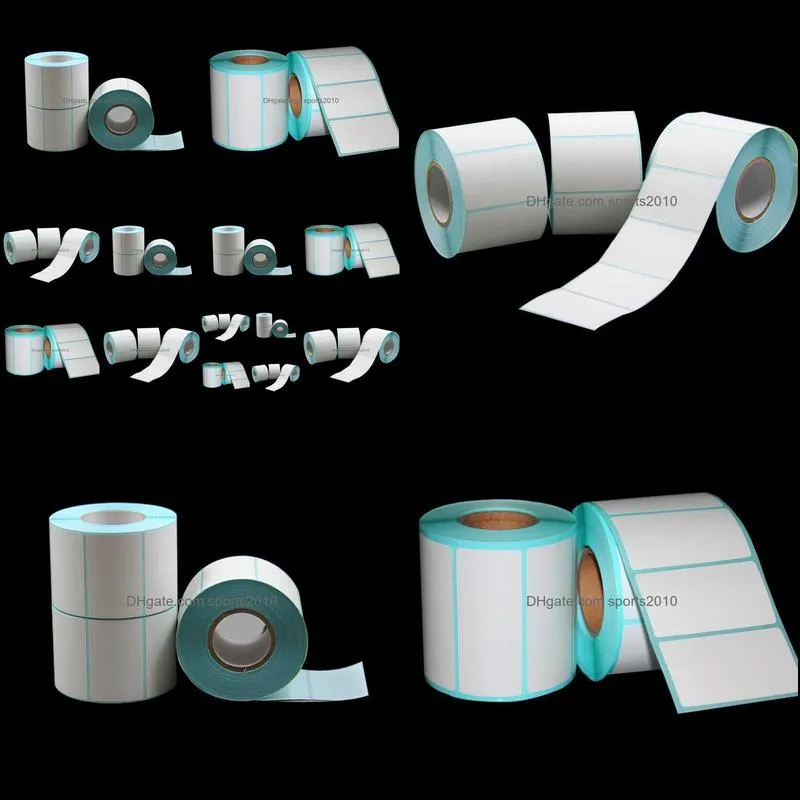 1000pcs/roll 2*1cm Small White Self Adhesive Price Label Paper Tag Price Label Sticker Single Row Suitable for grocery Office