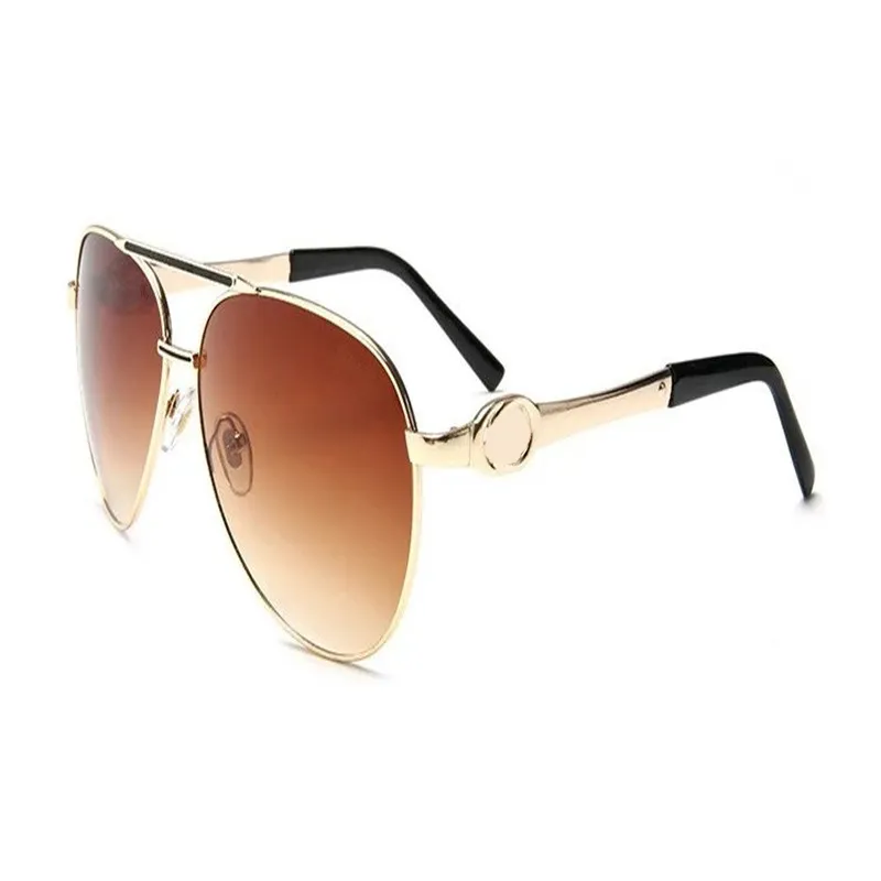 top quality sunglass Classic Round Brand ray Design UV400 sunglasses Eyewear Metal Gold bans Frame Sun Glasses Men Women Mirror Luxury Polaroid glass Lens