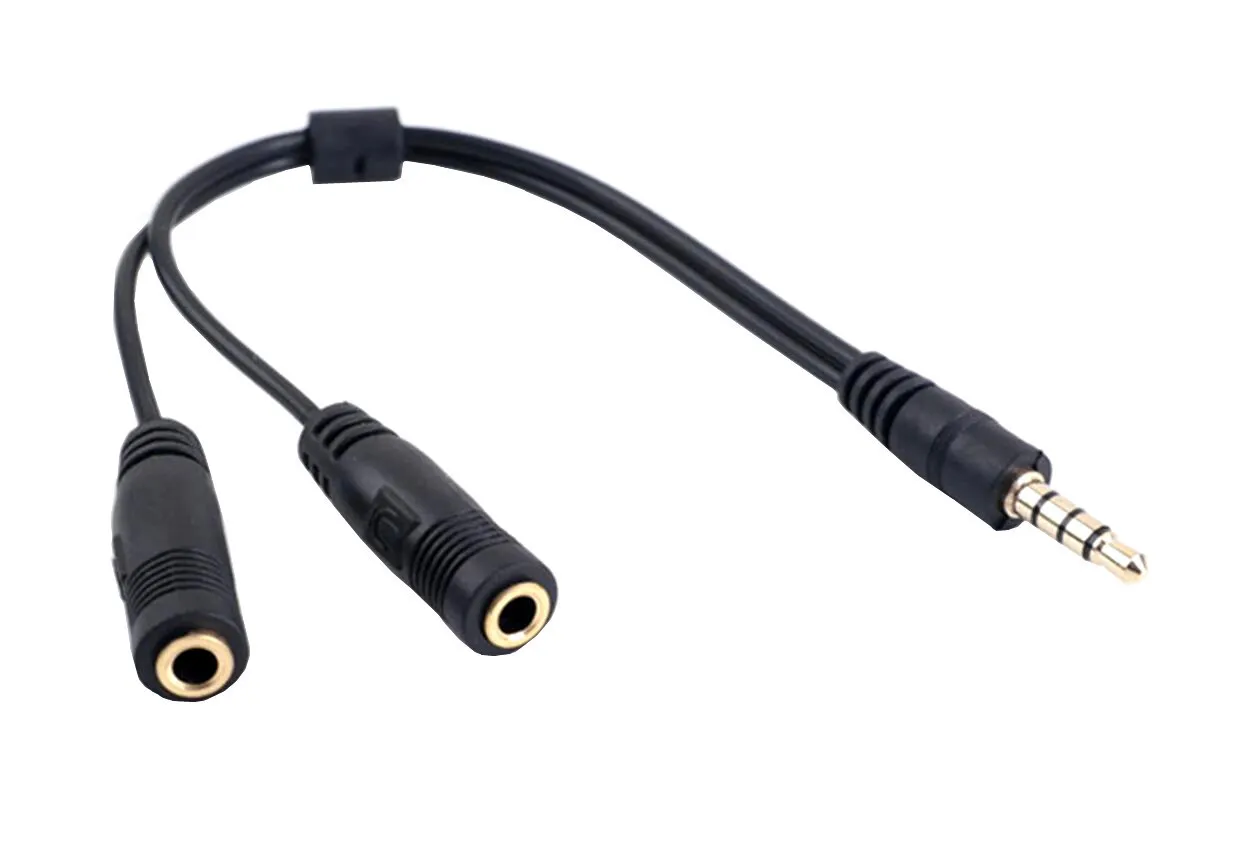 Разъемы Hot Audio Conversion Cable Cable 3.5mm Мужчина для женских наушников Jack Splitters Audio Adapter