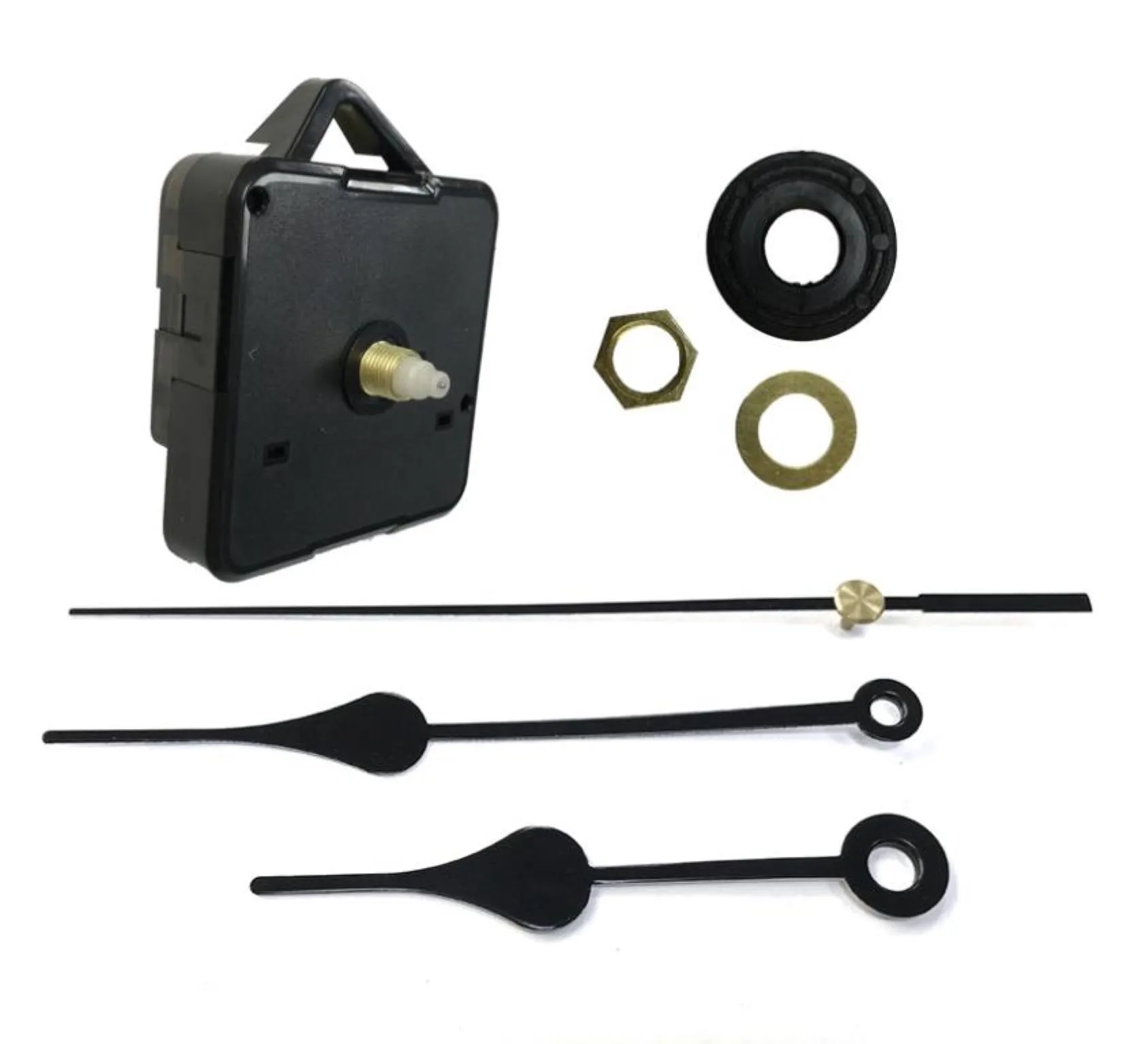 Home Clocks DIY Quartz Clock Movement Kit Black Clock Accessories Spindle Mechanism Repair with Hand Sets Shaft Length