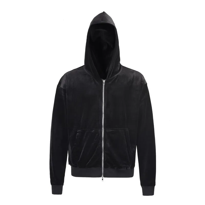 Herren Hoodies Sweatshirts Unisex Samt Velour Swag Mode Langarm Kangurutasche ReiBverschluss Lassiger Kapuzenpullover Von 27 52 DHgate