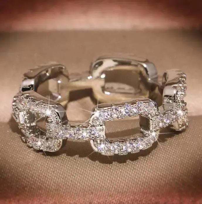 Anéis de desenhador de marca para mulheres brilhando festa de cristal festa valentine presentes jóias de casamento
