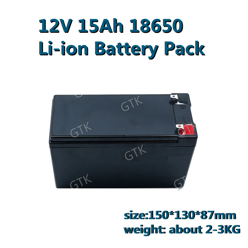 GTK Waterproof 12V 15Ah Lithium Ion Battery Pack 4S 18650 Li-ion Cylindrical Cell For Agriculcutre Sprayer Electric Toys RC car