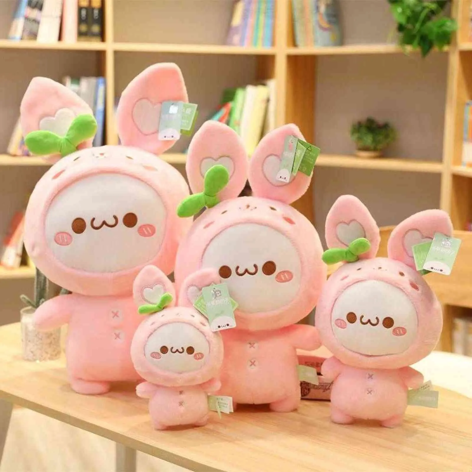 30-65 cm Creative Kawaii Rabbit Dumpling Jouets en peluche Belle poupée en peluche animale pour enfants Enfants Oreiller doux Beaux cadeaux pour les filles Y211119