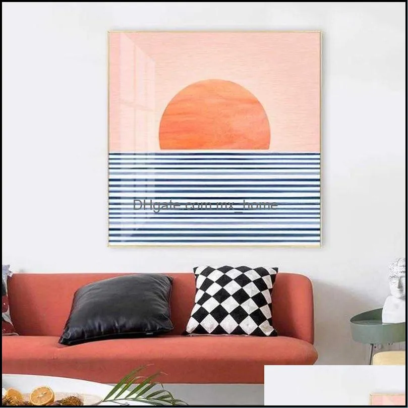 Paintings Abstract Sunrise Landscape Sea Scene Canvas Print Painting Poster Wall Art Pictures for Living Room Bedroom Home Decor No Frame1