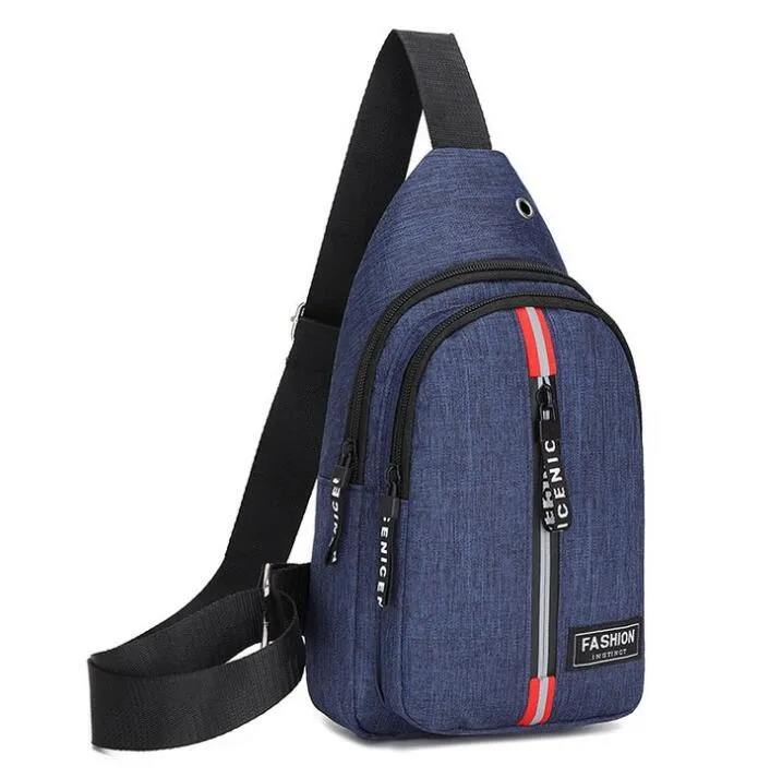 Erkekler Su Geçirmez Oxford Açık Spor Omuz Çantaları Crossbody Sling Göğüs Paketi Vintage Çapraz Vücut Messenger Paket Öğrenci Çanta Saklama Kılıfı