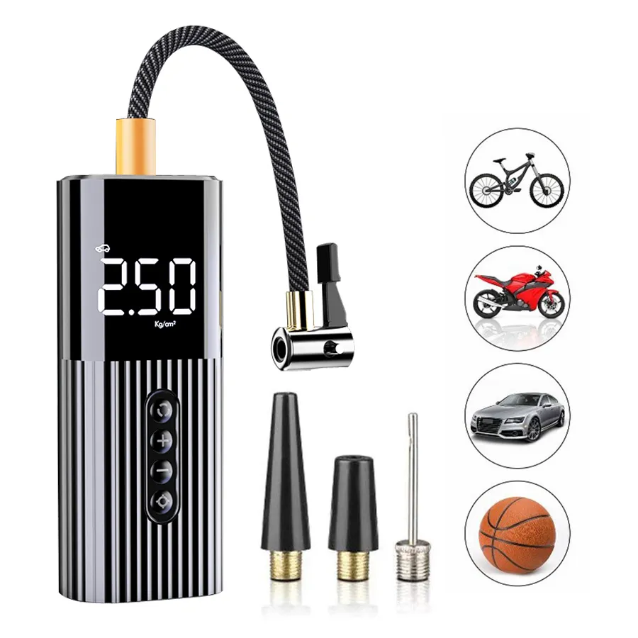 Nouveau Mini Compresseur Portatif Gonflable Avec Éclairage LED Gonfleur De  Pneu 12V 150PSI Fil Pompe À Air Pour Balles De Vélo De Voiture Du 68,65 €