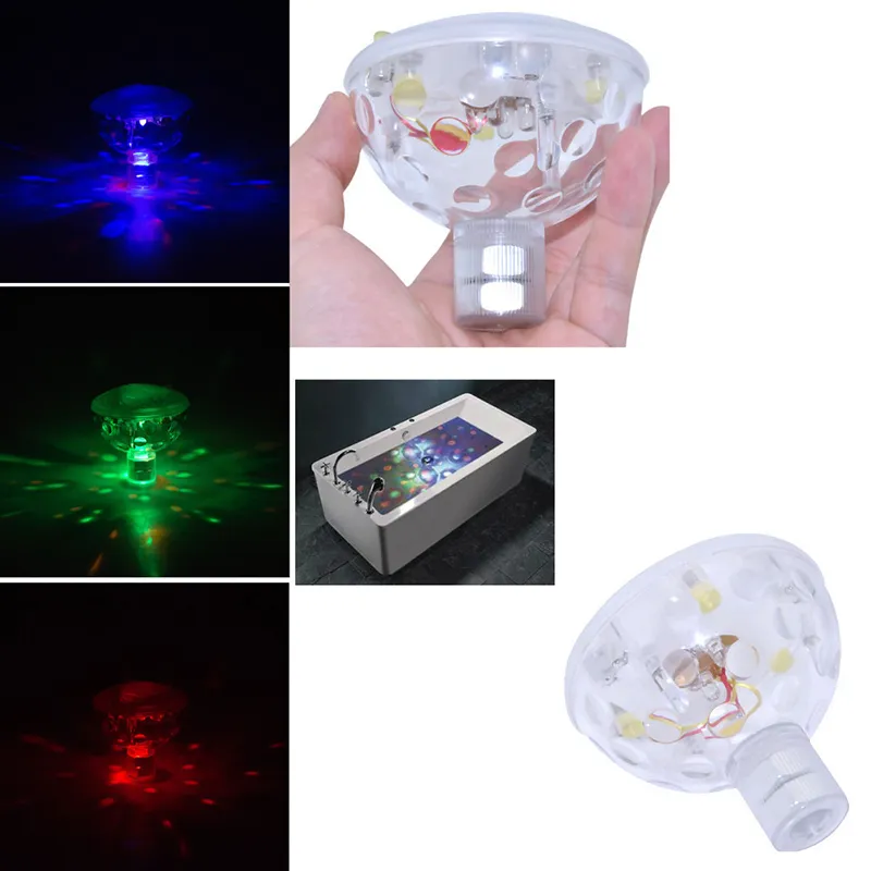 Lumière sous-marine flottante RGB Submersible LED Disco Party Light Glow Show Piscine Bain à remous Spa Lampe Bébé Bain Veilleuses