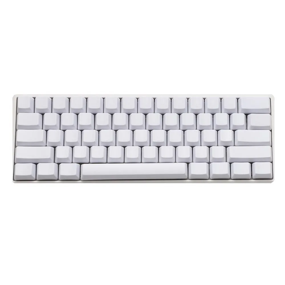 White Black Gray Green Blank Thick PBT OEM Profile 62 Key ISO 61 ANSI Keycaps MX Switches Mechanical Keyboard (Only Keycap)