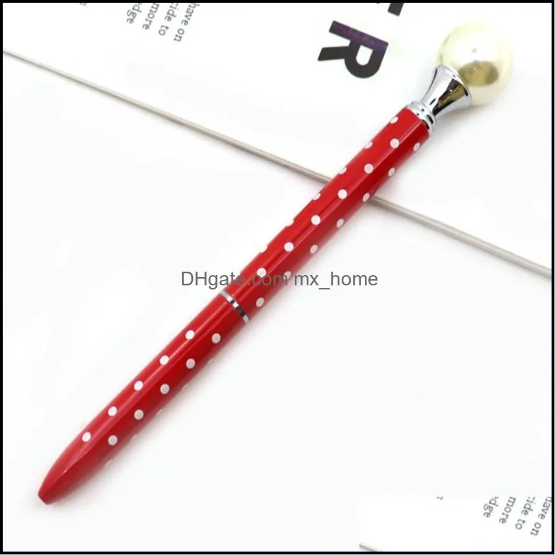 Pearl Ball Pen Ballpen Fashion Girl Big pearls Ballpoint Pens For School Stationery Office Supplies