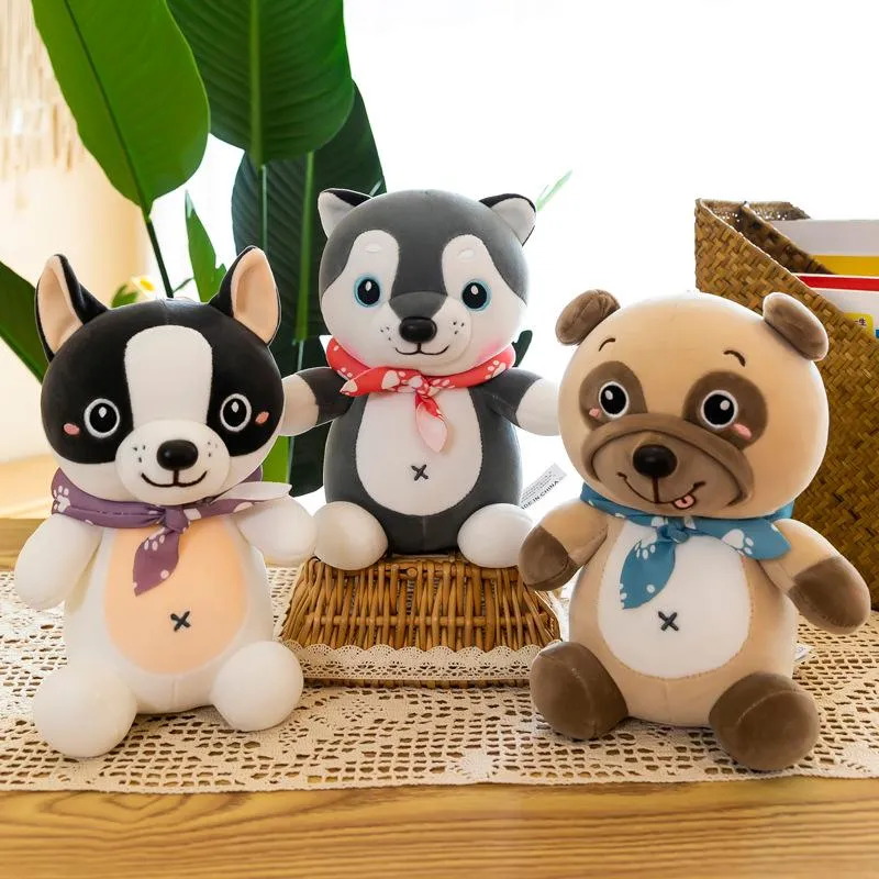 Mignon peluche chien poupée animaux en peluche poupées de haute qualité fille enfants anniversaire chiens jouets cadeaux