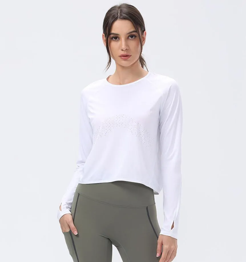 Yoga Tops Long Sleeve T Shirt Split Beautiful Back Half Sports Shirt Fashion Gym Clothes Clothes Women Blouses From 14 76 DHgate
