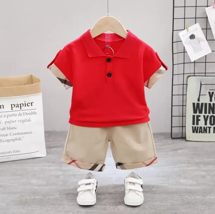 2 pezzi ragazzi vestiti estivi imposta bambini moda camicie pantaloncini abiti per neonato bambino tute per 1-7 anni3340