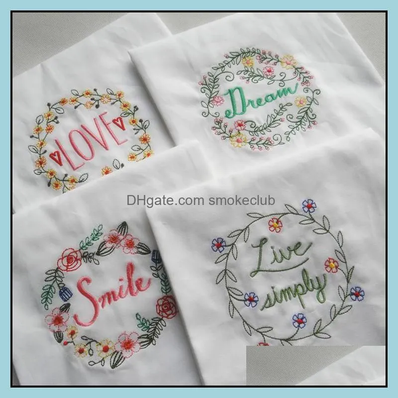 Table Napkin 6PCS/Lot Cotton Rectangle Servetten Dishtowel Kitchen Towel Dish Cleaning Cloth Tea Embroidered 45x70cm RRD7662