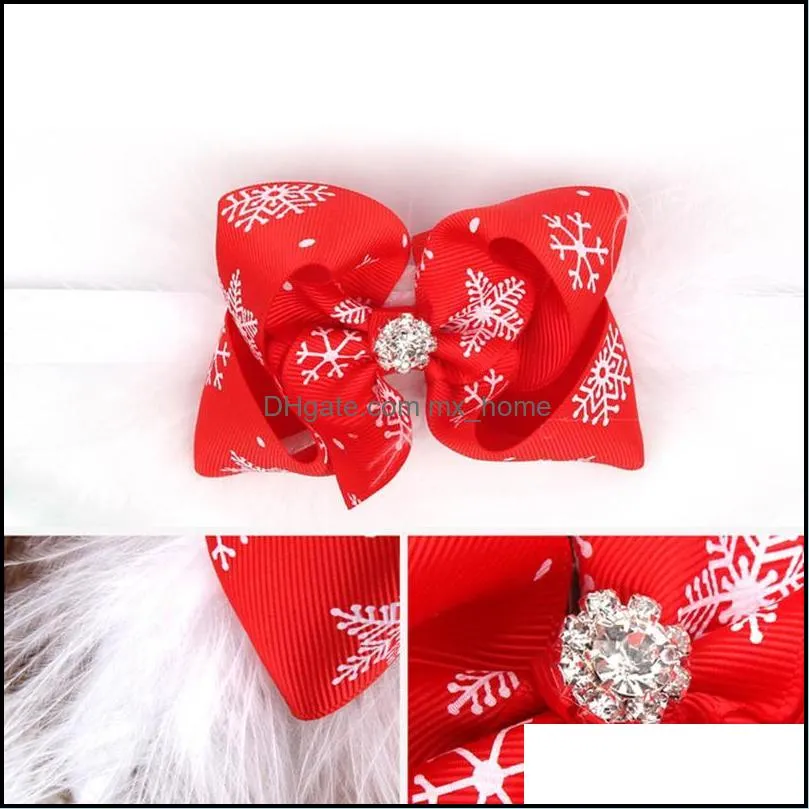 Accessoires de cheveux bébé, enfants maternité ornement de noël bébé bandeau plume nœud papillon filles bandeau coiffure bande cadeaux Nov99 Drop Delive