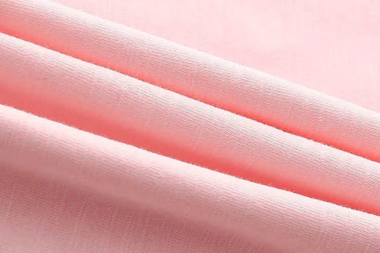 Girls Clothes Summer 100% Cotton White Pink Solid Color V Tassels Patchwork Short Sleeve O-Neck T Shirt Girls (9)