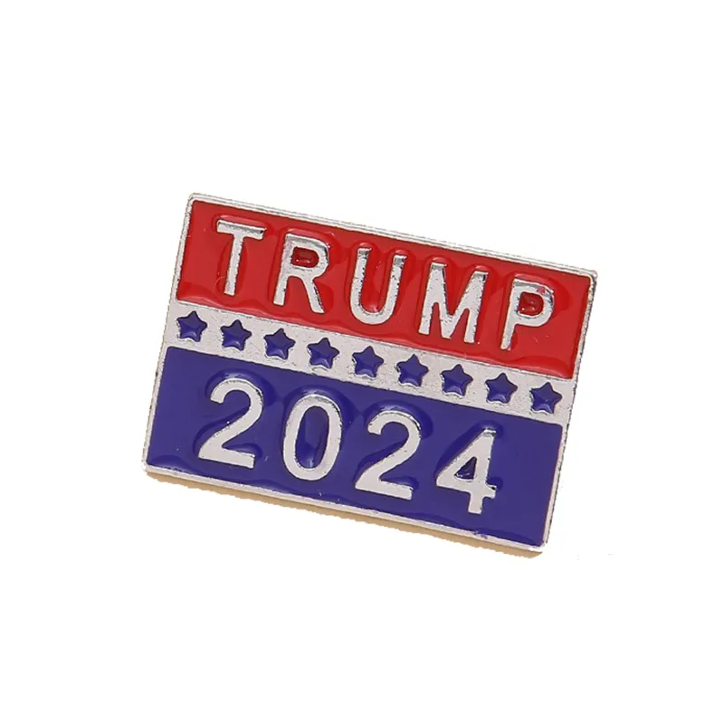 2024 트럼프 브로치 파티 호의 미국 선거 금속 핀 미국 브로치 크리 에이 티브 선물 1.7 * 2.8cm