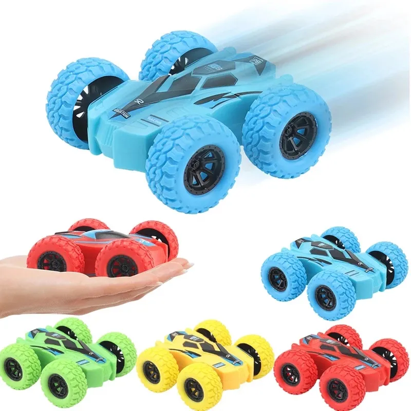 Dubbelzijdig inertie ABS Model Speelgoed Autoweerstand Stunt Rolling Off-Road Voertuigen Dumper Truck Kids Car Toys for Children Boys W0