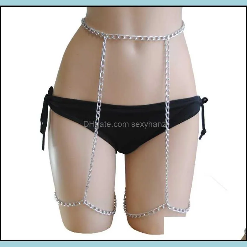 Other Sexy Luxury Rhinestone Thigh Chains Body Jewelry Night Club Party Crystal Garters Leg Chain For Women