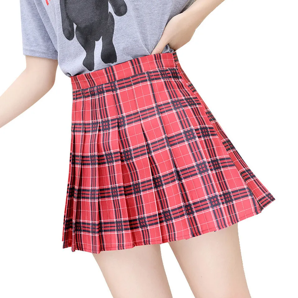Style In Japanese|women's High Waist Pleated Mini Skirt - Japanese Style  Plaid With Bow
