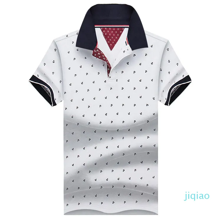 Nova marca Polos Mens Impresso Pólo Camisas 100% Algodão De Algodão Manga Curta Camisas Polo Casual Carrinho Colarinho Masculino Polo Camisa 4xl