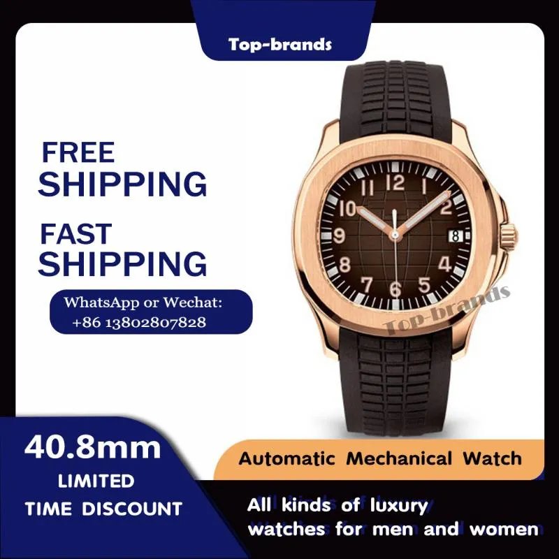 Armbandsur Aquanaut Series Mäns Självlindande Mekanisk Lyxklocka Datum Display Sapphire Business Top Märke Rostfritt stål