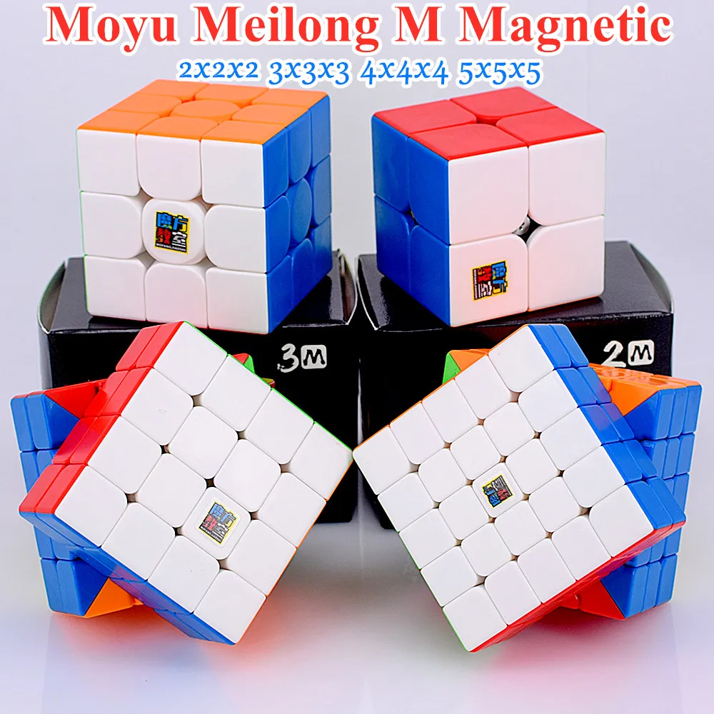 Meilong m cubo mágico magnético 2x2 3x3 4x4 5x5 velocidade cubo