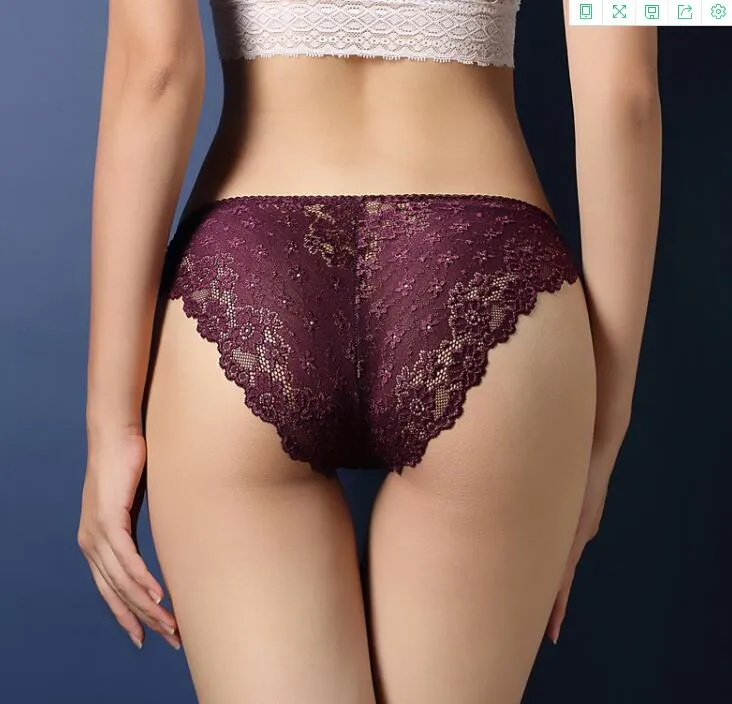 8 Farben Einheitsgröße Durchsichtige Damen-Unterwäsche Sexy Spitzen-Slips mit niedriger Taille Höschen Femme Feste Höschen Freie Größe Damen-Unterwäsche