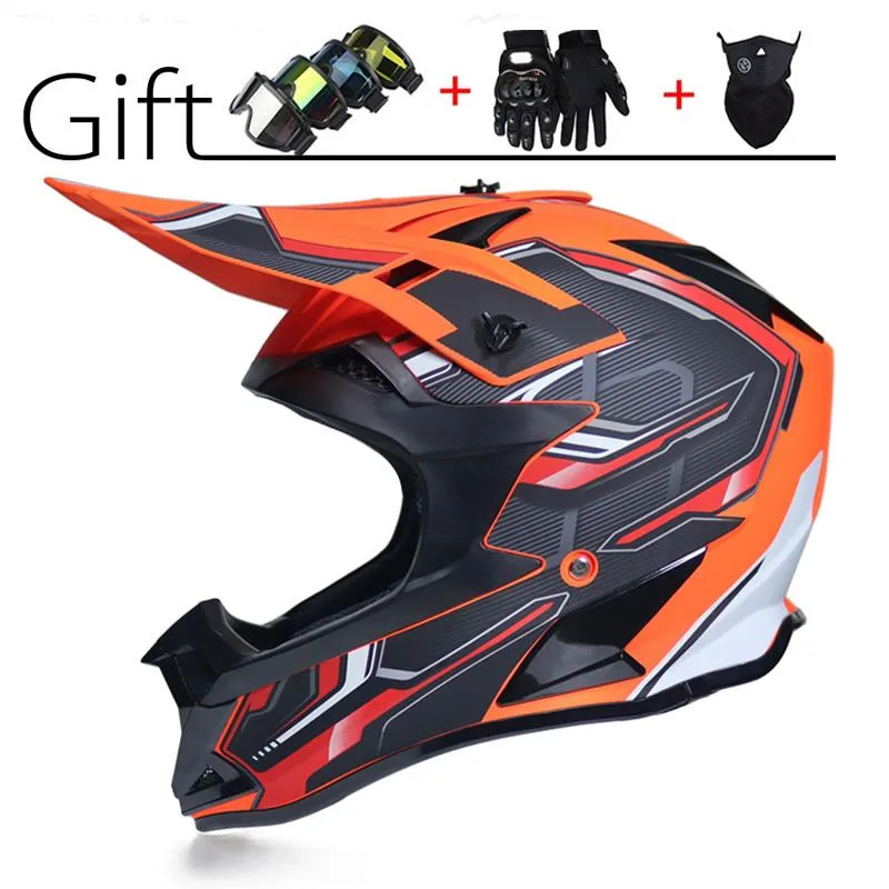 Off-road Motorcycle Helmet MotorBike Motocross Racing Bicycle Helmet+3Pcs Gift 