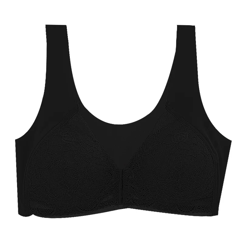 Comfortable And Breathable Lace Rimless Camisole Bra For Elderly For Women  Front And Back Gathered Underwear In Multiple Colors From Mr_wardrobe,  $11.88