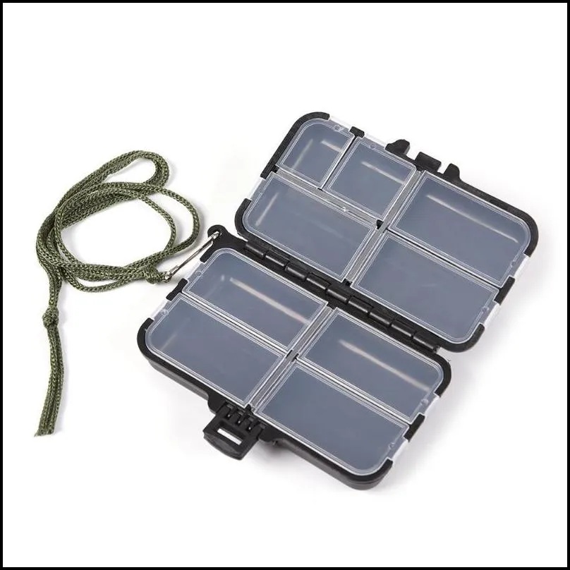 Fishing Accessories 9 Slots Plastic Tackle Box Lure Hook For Carp