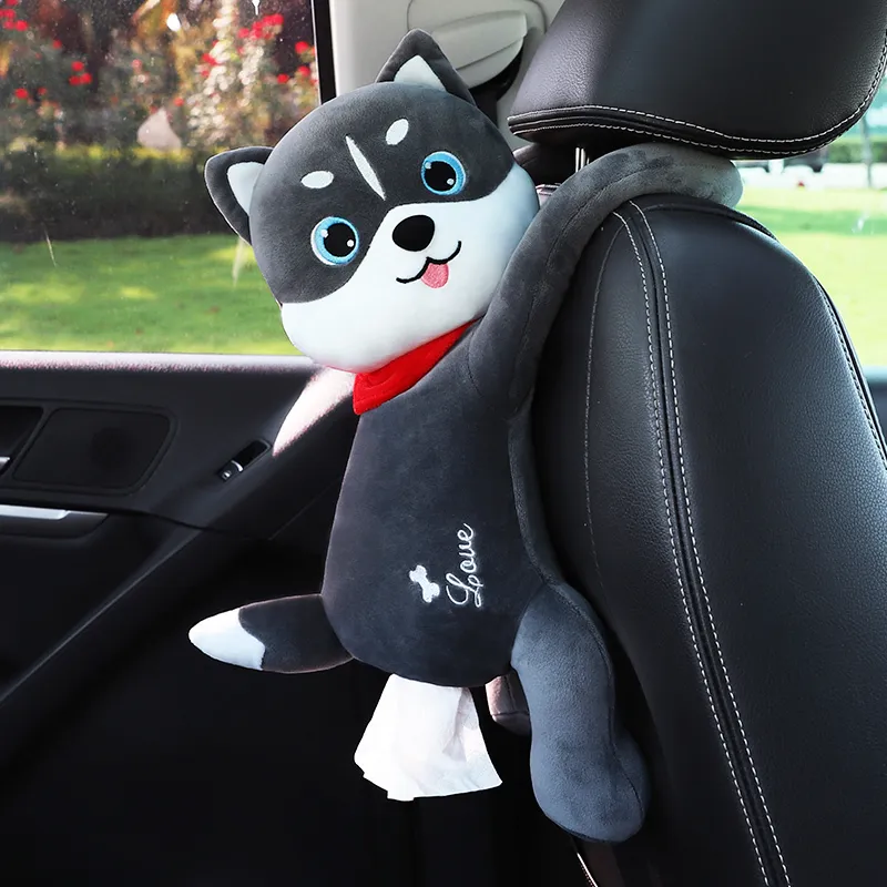Cute toon Creative Lovely Rabbit Short Plush Holder for Armrest Car Seat Tissue Box