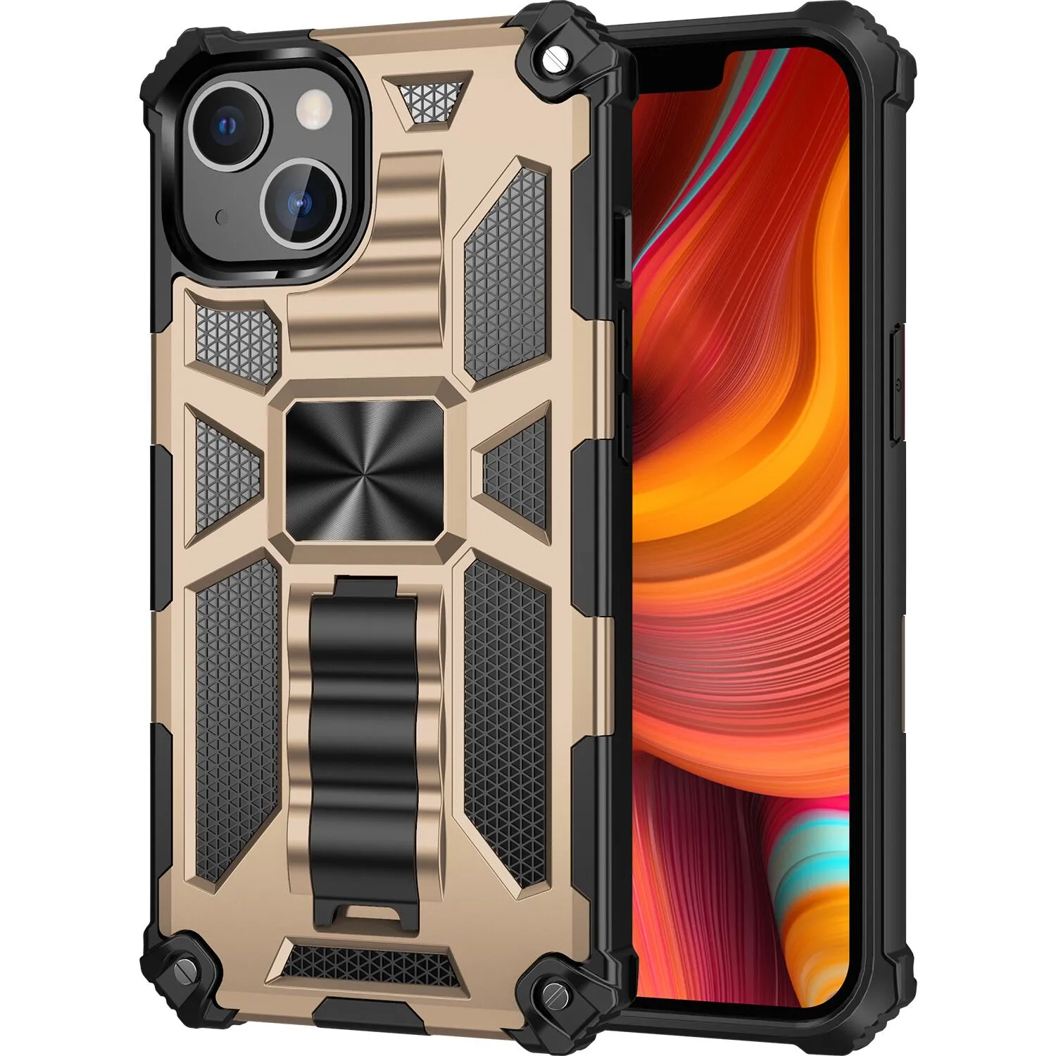 Para LG Aristo 5 para LG K51 Stylo 6 para LG Harmony 4 Armadura híbrido Invisible Kickstand Magnetic Phone Case à prova de choque Capa D1